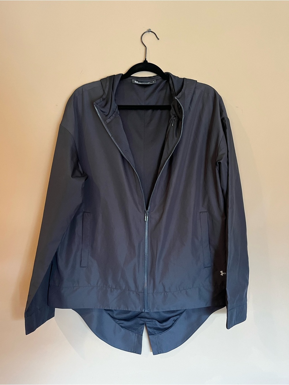 Under Armour ColdGear Black Hooded Full Zip Windbreaker‎ Jacket Women's